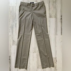 Body by Victoria Kate Fit dress pants, tan with pinstripe, size 0 tall